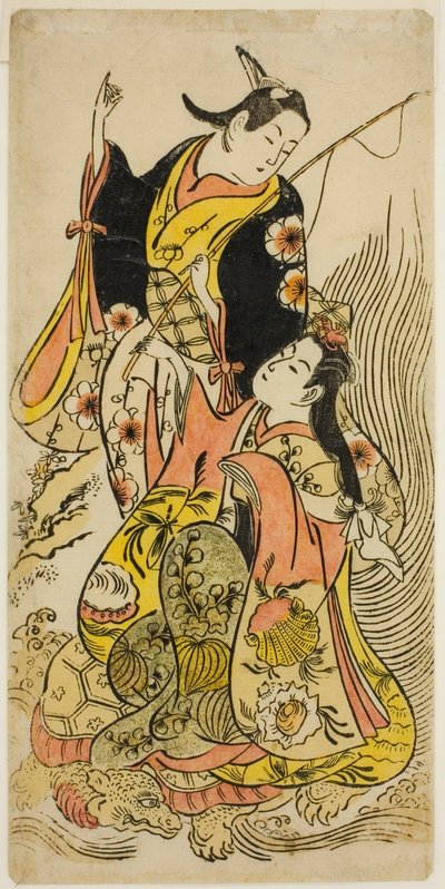 En moderne versjon av Urashima Taro av Torii Kiyomasu II