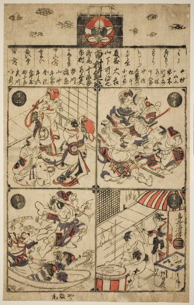 Ichimura-hender (Ichimura-za Tsuji-rangering) av Torii Kiyomasu II
