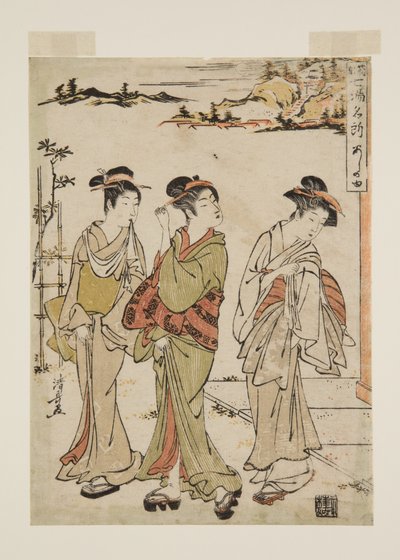 Ashinoyu (treblokktrykk i farger) av Torii Kiyonaga