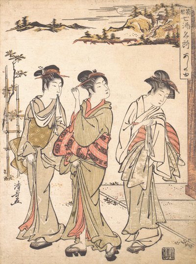 Ashinoyu Spring i Hakone, ca. 1779. av Torii Kiyonaga