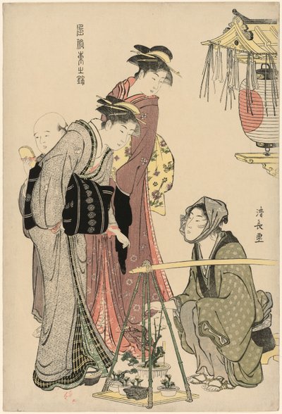 Kjøpe potteplanter, fra serien "A Brocade of Eastern Manners (Fuzoku Azuma no nishiki)" av Torii Kiyonaga