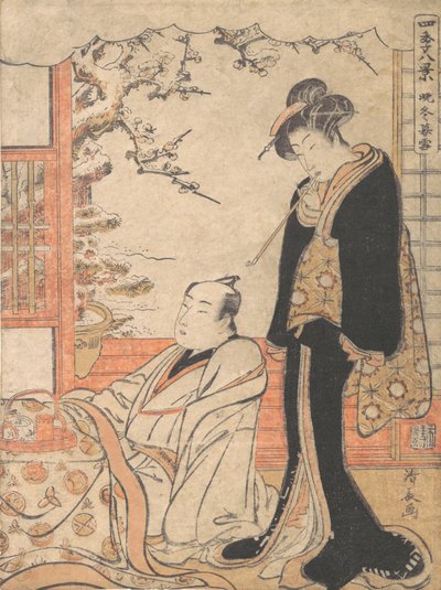 Kveldssnø ved Banto, ca. 1779. av Torii Kiyonaga