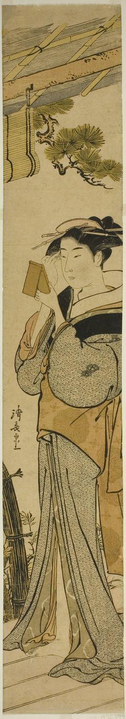 Geisha som bruker sminke av Torii Kiyonaga