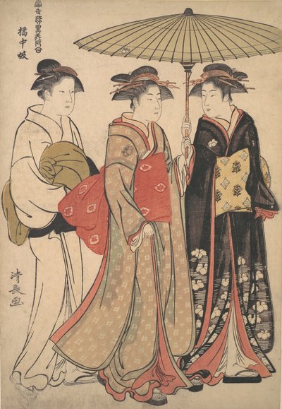 Geisha fra Tachibana Street, ca. 1786. av Torii Kiyonaga