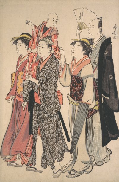 Ichikawa Danjuro V og hans familie, 1782. av Torii Kiyonaga