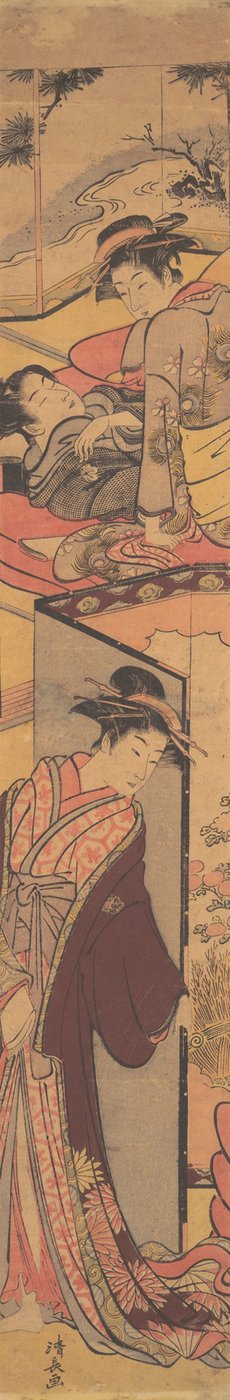 I et lysthus, sent på 1700-tallet. av Torii Kiyonaga