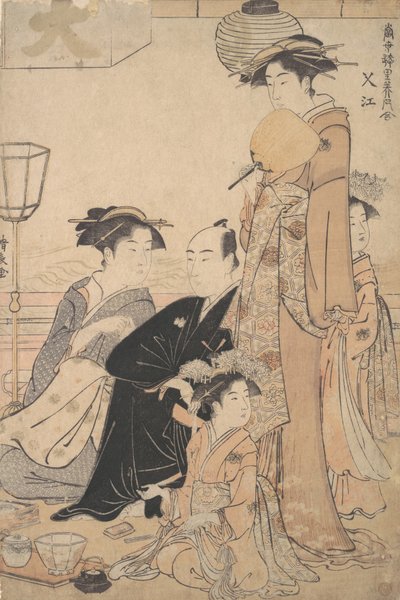 Sashiye-navnet på et sted i Edo, ca. 1782. av Torii Kiyonaga