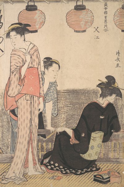 Scene i Nakasu, et distrikt i Edo, 1783. av Torii Kiyonaga