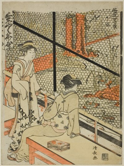 Shitaya, fra serien "Ten Scenes of Teahouses (Chamise jikkei)" av Torii Kiyonaga