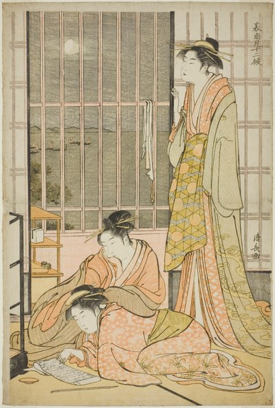 The Ninth Month, fra serien "Twelve Months in the South (Minami juni ko)" av Torii Kiyonaga