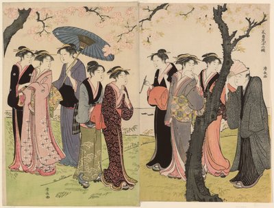 The Third Month (Sangatsu), fra serien "Twelve Months in the South (Minami juni ko)" av Torii Kiyonaga