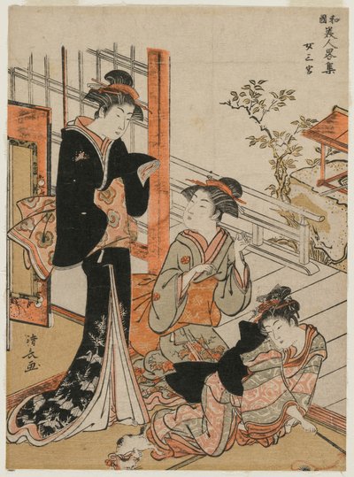 Tre kvinner fra serien A Brief Collection of Japanese Beauties, 1781. av Torii Kiyonaga