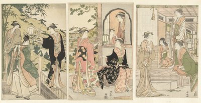 Yoshitsune serenade Joruri hime av Torii Kiyonaga