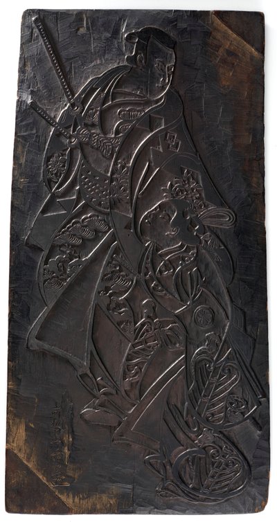 Design av to figurer, en mann og en jente, Edo-perioden, ca.1685-1729. av Torii Kiyonobu I