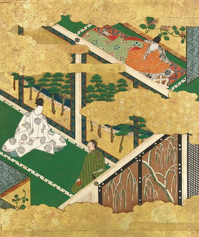 The Oak Tree Kashiwagi, sent på 1500-tallet - begynnelsen av 1600-tallet. av Tosa Mitsuyoshi