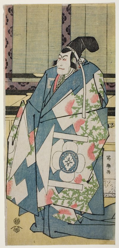 Tea C og r Ichikawa Budozome Som Kudo Saemon Suketsune av Toshusai Sharaku