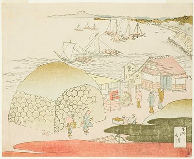 En utsikt over Takanawa av Totoya Hokkei
