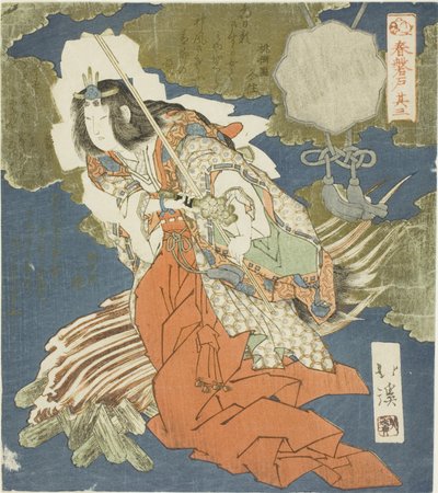 Ama no Uzume, nr. 3 (Sono san) fra serien "The Boulder Door of Spring (Haru no iwato)" av Totoya Hokkei