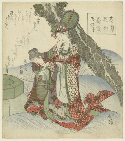 Smykkefontenen Tama no i (tittel på objekt) En serie Nô-sanger for Hanazono Poetry Society (serietittel) Hanazono yôkyoku bantsuzuki (serietittel på objekt) av Totoya Hokkei