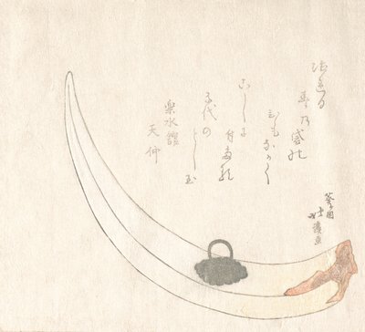 Horn Blomstervase, 1800-tallet. av Totoya Hokkei
