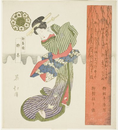 Willow Tea (Yanagicha), fra serien "A Series of Willows (Yanagi bantsuzuki)" av Totoya Hokkei