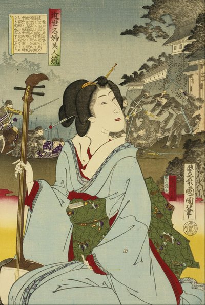 Geisha av Toyohara Kunichika