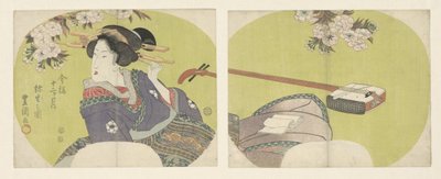 Courtesan og shamisen The Modern Twelve Months (serietittel) Imayo junikagetsu (serietittel på objekt) av Toyokuni (II) , Utagawa