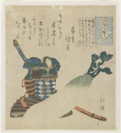 Historien om en kriger i Tsukushi-provinsen, ca. 1834 av Toyota Hokkei