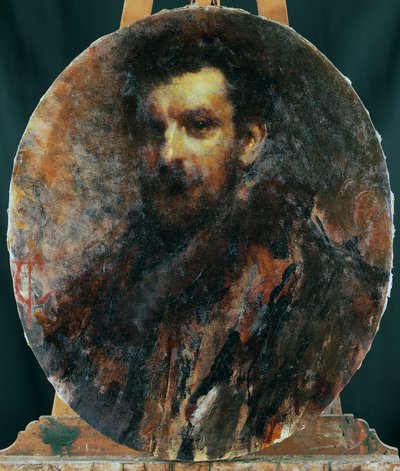 Portrett av Cletto Arrighi, pseudonym til Carlo Righetti (Milano av Tranquillo Cremona