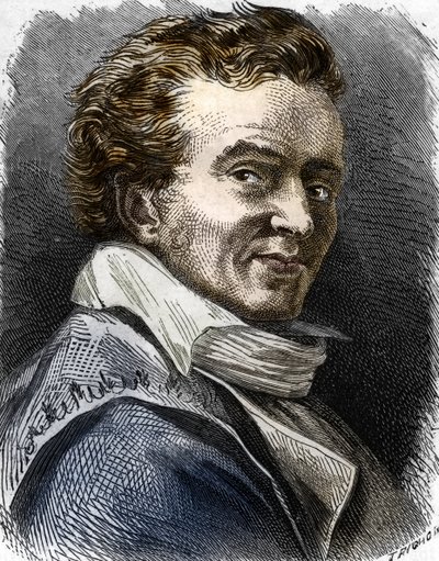 Portrett av Dominique Vivant Denon (1747-1825), gravør, forfatter, diplomat, administrator (Portrett av den franske kunstneren, diplomaten og forfatteren Dominique Vivant, Baron Denon) Gravering Privat samling av Trichon (after)