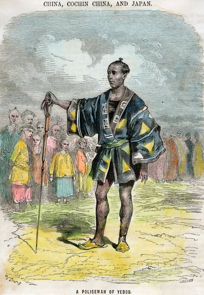 En politimann i Yeddo Edo, Japan, ca 1880 av Trichon
