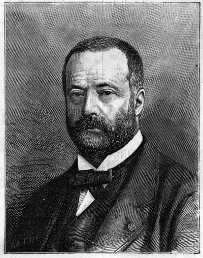 Portrett av Henri Sainte Claire (Sainte-Claire) Deville (1818-1881), fransk kjemiker. (Fra et fotografi av Mr. Truchelut). Gravering i "" Nature: gjennomgang av vitenskapene og deres anvendelser på kunst og industri "" av 23. juli 1881. av Truchelut Truchelut