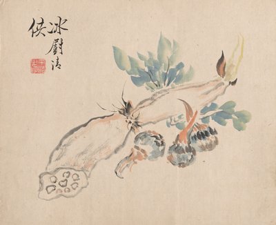Lotusrot og huggormtunge av Tsubaki Chinzan