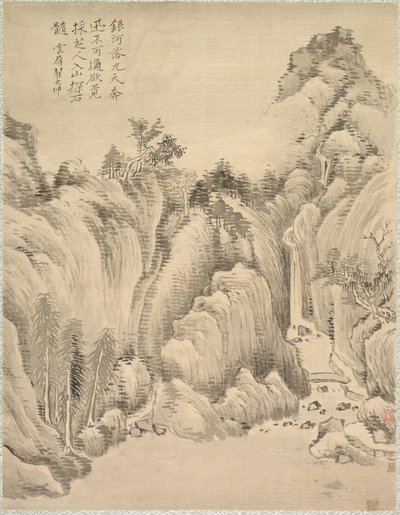 Foss og steiner av Tsubaki Chinzan