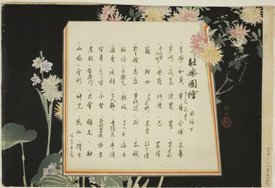 Index Page, trykker .51-.100 (Vol.1), fra serien "Pictures of No Performances (Nogaku Zue)" av Tsukioka Kogyo