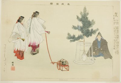Matsukaze, fra serien "Pictures of No Performances (Nogaku Zue)" av Tsukioka Kogyo