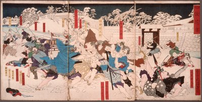 Falne blomster i snøen av Tsukioka Yoshitoshi