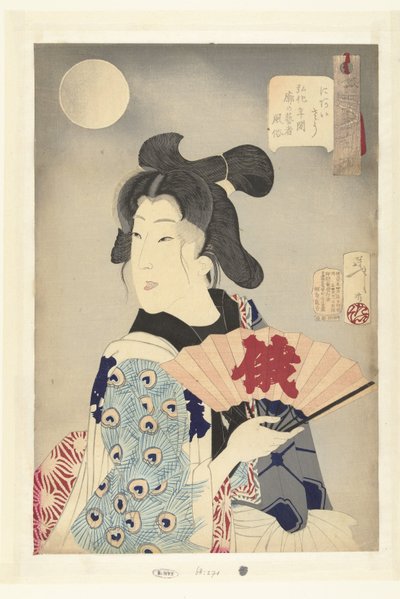 Passer Niaiso. (tittel på objekt) 32 aspekter ved skikker og skikker (serietittel) Fuzoku sanjuniso (serietittel på objekt) av Tsukioka Yoshitoshi
