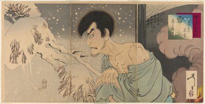 Tear c and r Onoe Kikugoro V As Te Priest Sogen (Yuki: Iwakura Sogen Onoe Baiko), fra Te-seriens "S
