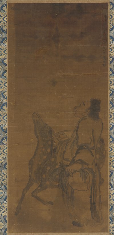 En udødelig og et rådyr ser på en drage over hodet, 1751. av Tuan Shigen