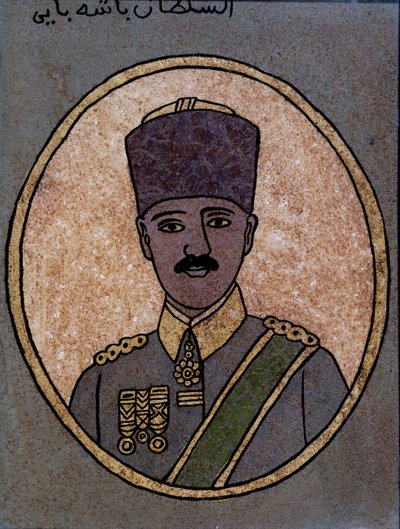 Kemal (Mustapha) Ataturk (1881-1938) 1920-30 (malt glass) av Tunisian School