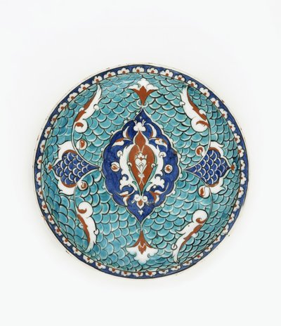 Dish, Iznik, osmansk dynasti (keramikk) av Turkish School