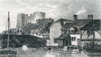 Utsikt over Tunbridge, gravert av Murray, fra Michael Faradays utklippsbok (gravering) av Turner (after)