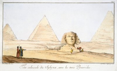 'Great Sphinx and Three Pyramids', 1700-tallet av Tuscher Hafniae