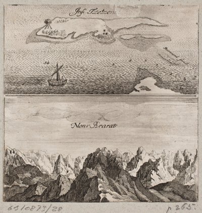 Mount Ararat og øya "Tzetzen" av Ubekendt