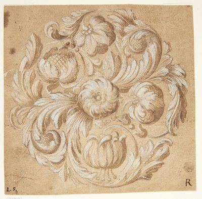 Blomster ornament av Ubekendt