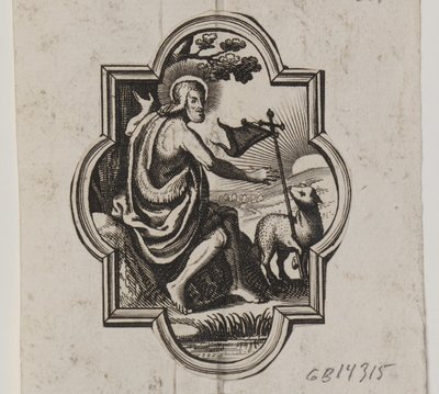 Emblem med Kristus og Guds Lam av Ubekendt