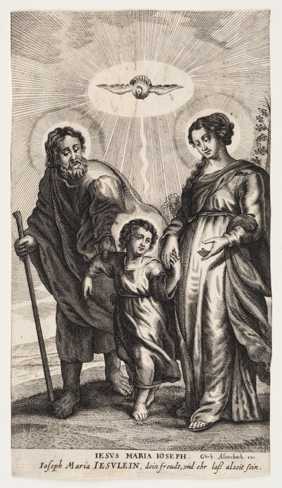 Jesus med Maria og Josef av Ubekendt
