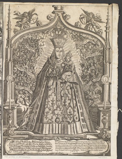 Jomfru Maria med Jesusbarnet, omgitt av musikalske engler av Ubekendt