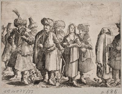 Menn og kvinner i orientalske kostymer av Ubekendt